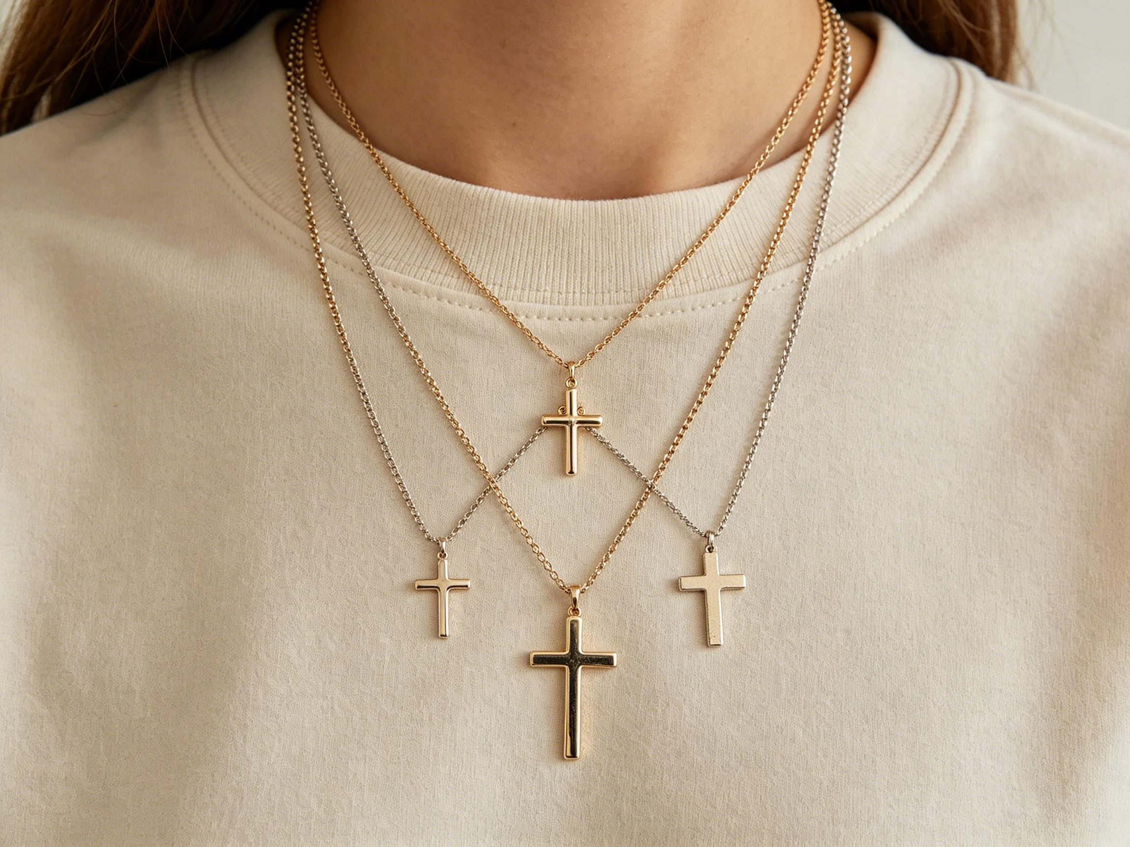 Layer Cross Necklaces