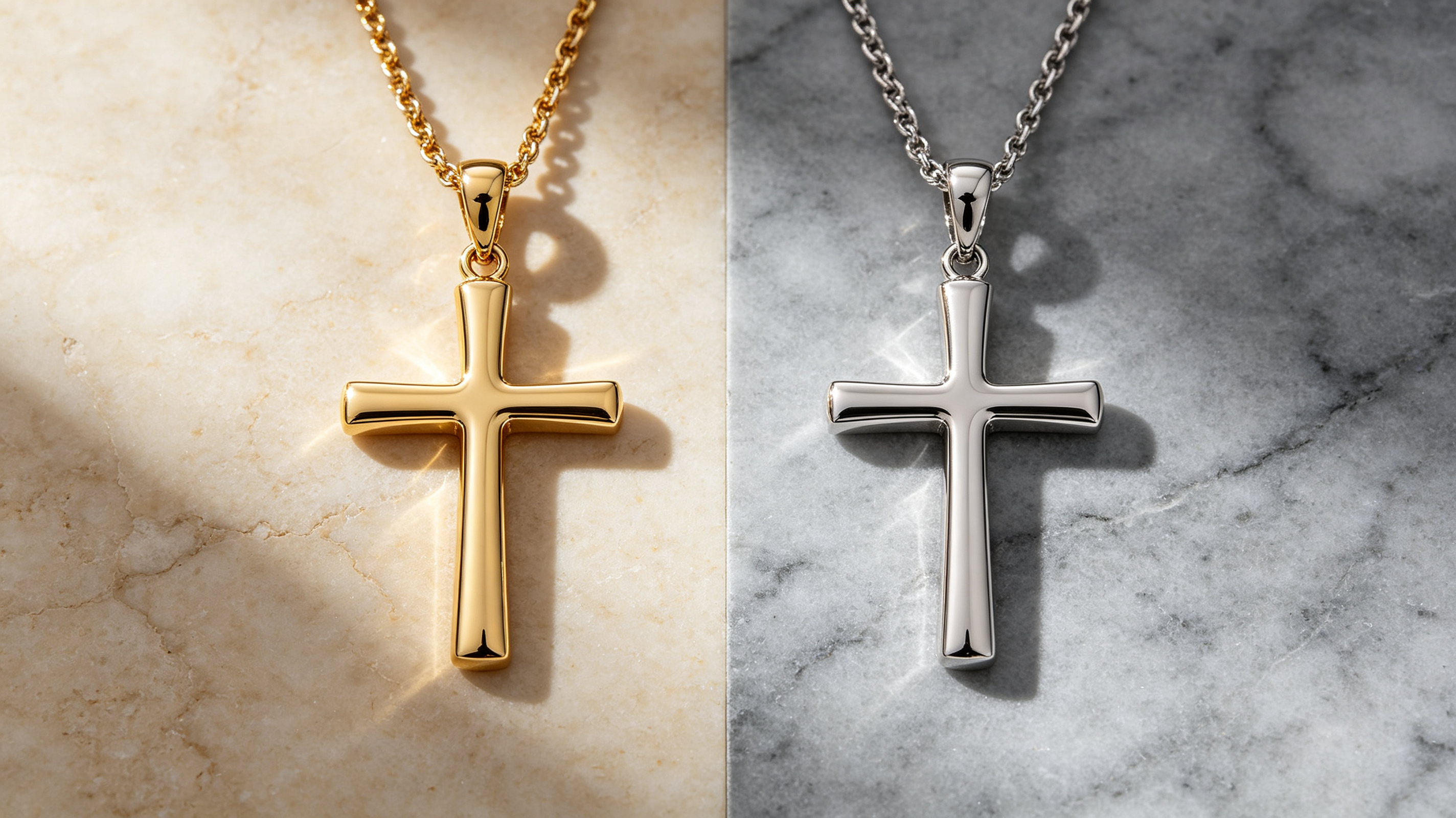 Gold vs Silver Cross Jewelry
