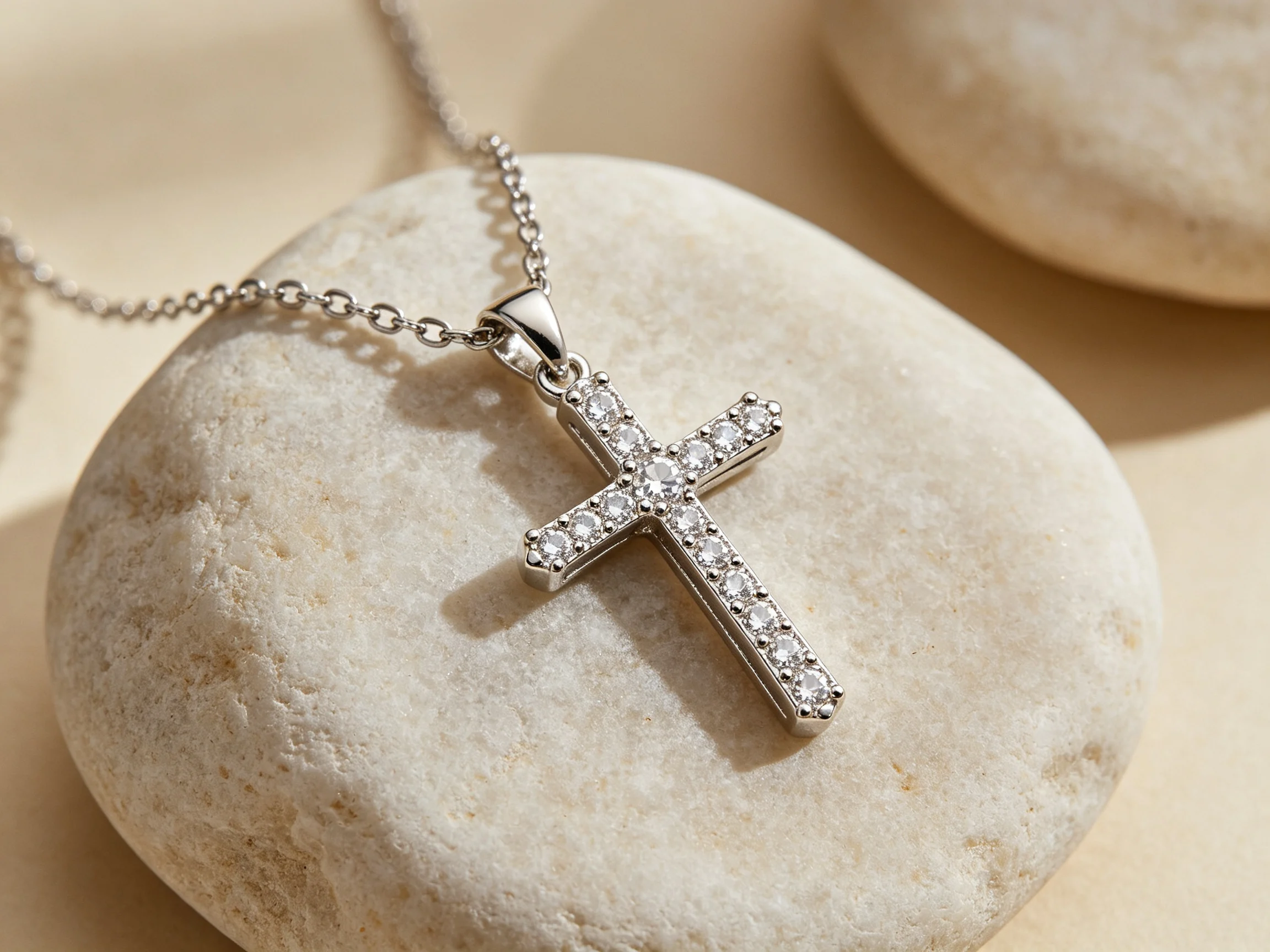 Zircon Cross Necklace