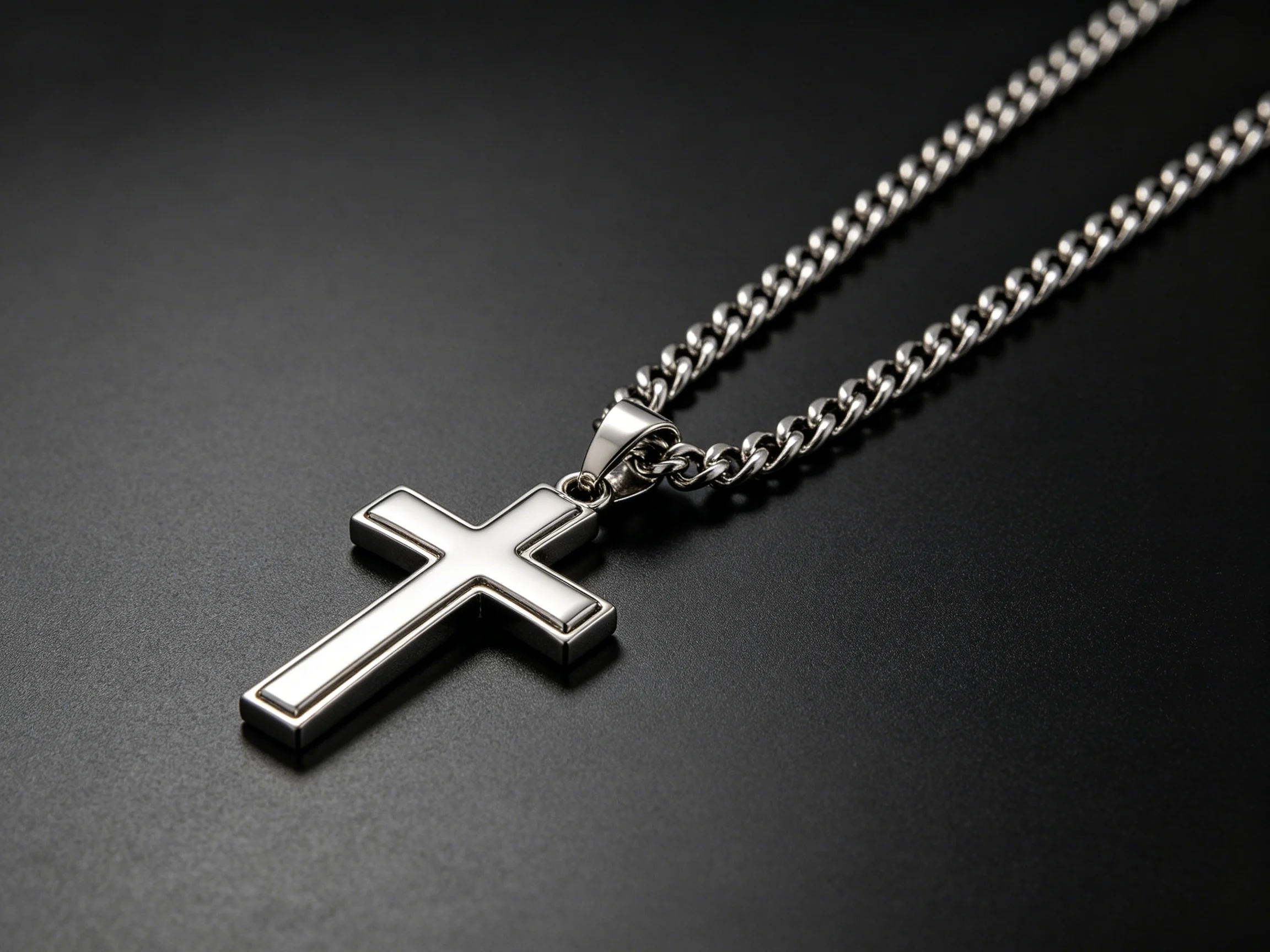 Cuban Link Cross Necklace