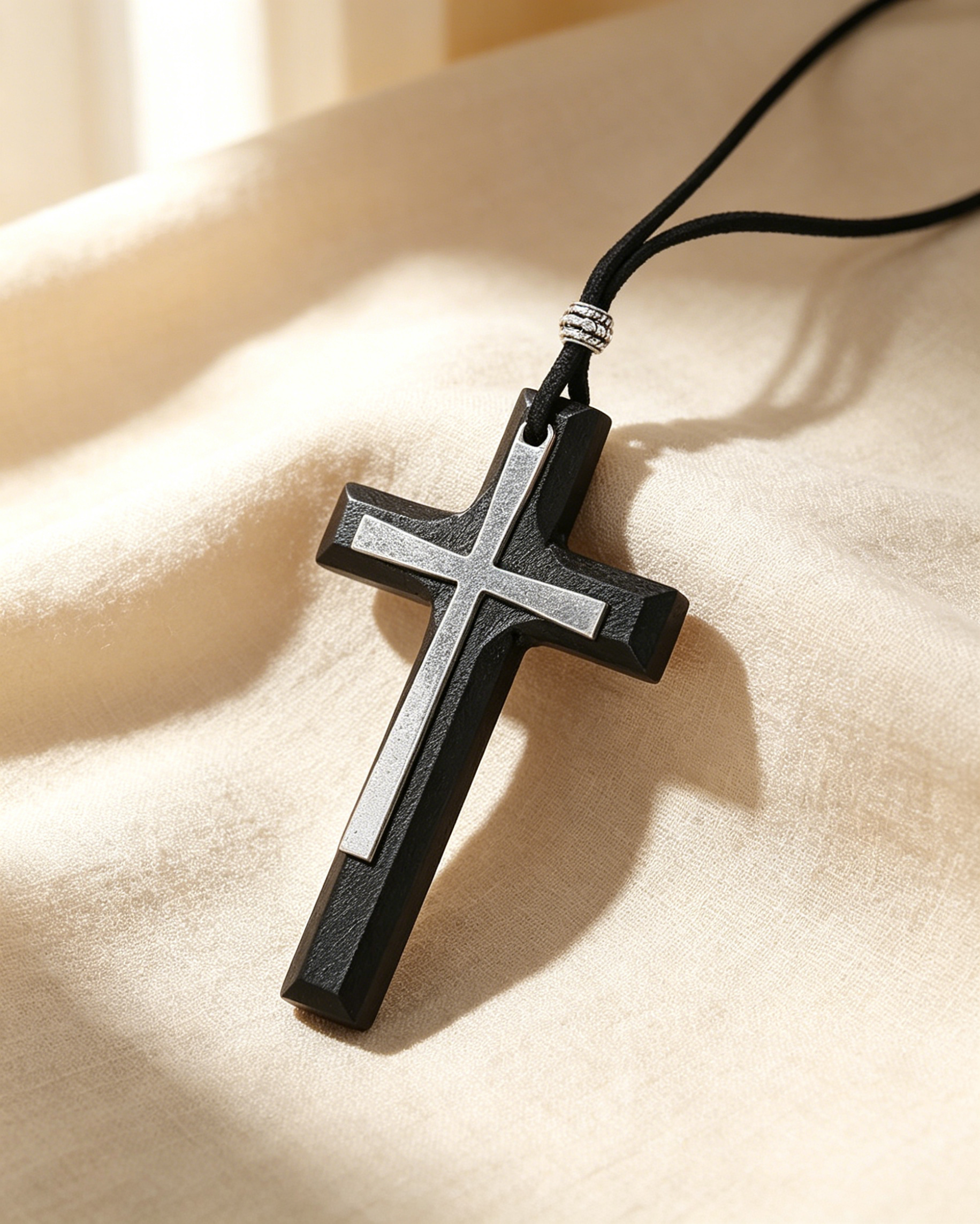 Large Wooden Cross Necklace – 8 × 5 cm Pendant 3 Large Wooden Cross Necklace – 8 × 5 cm Pendant - Image 3