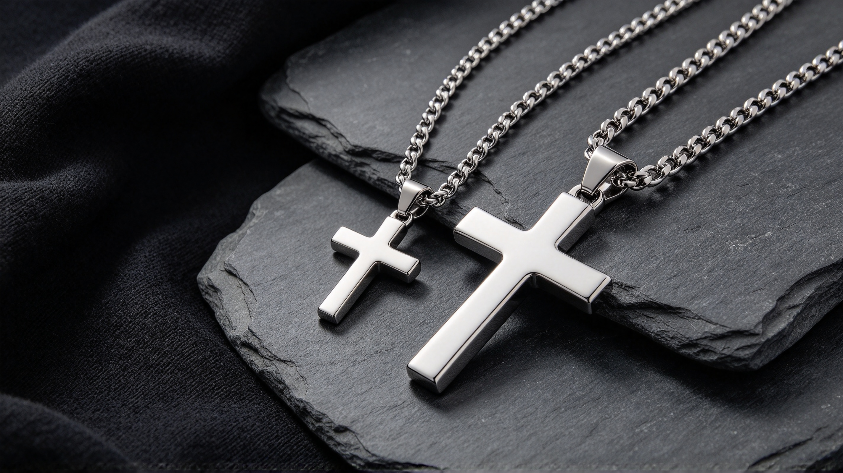 small or large cross necklace everyday styling example