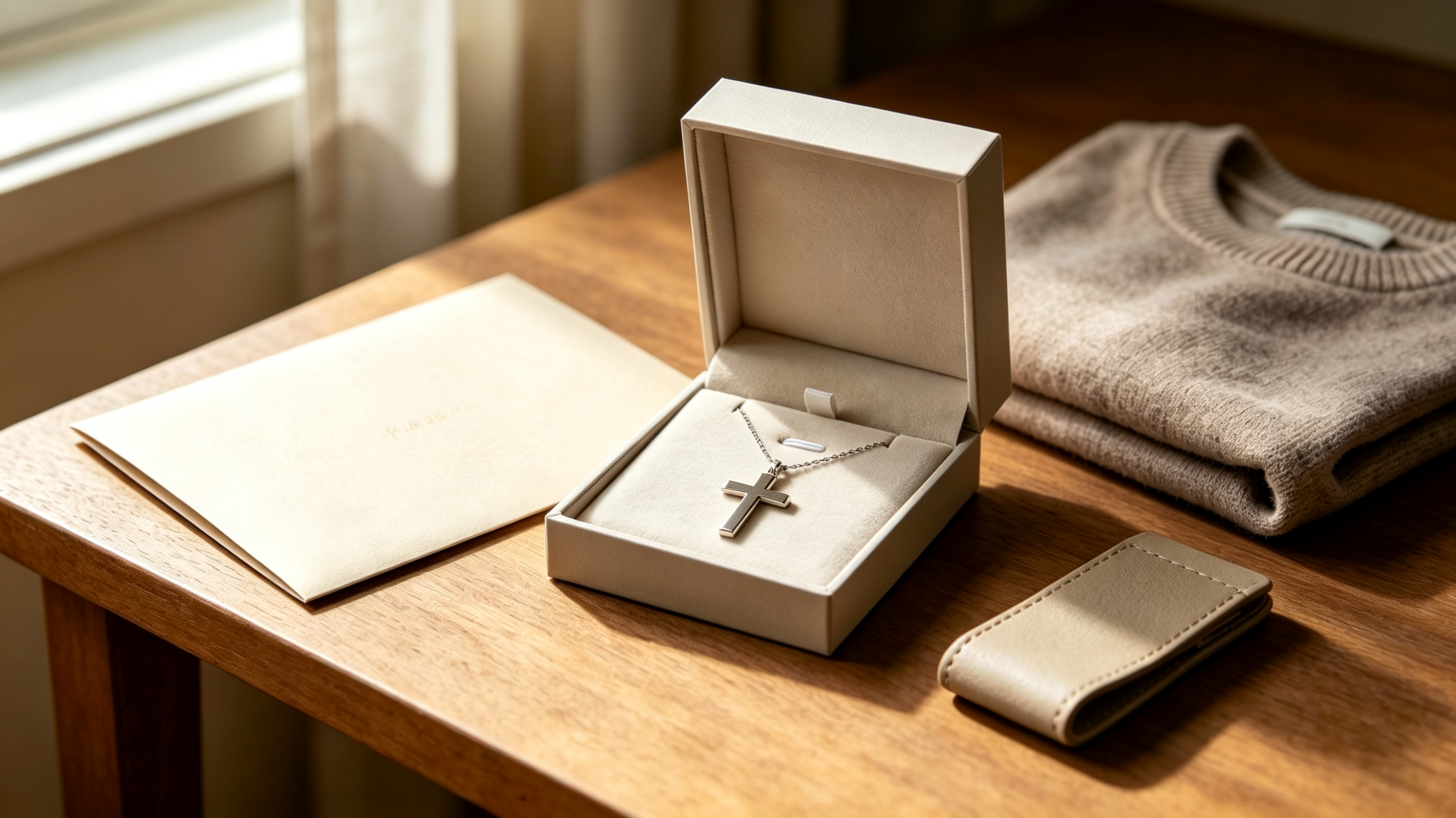 Cross necklace gift for a son